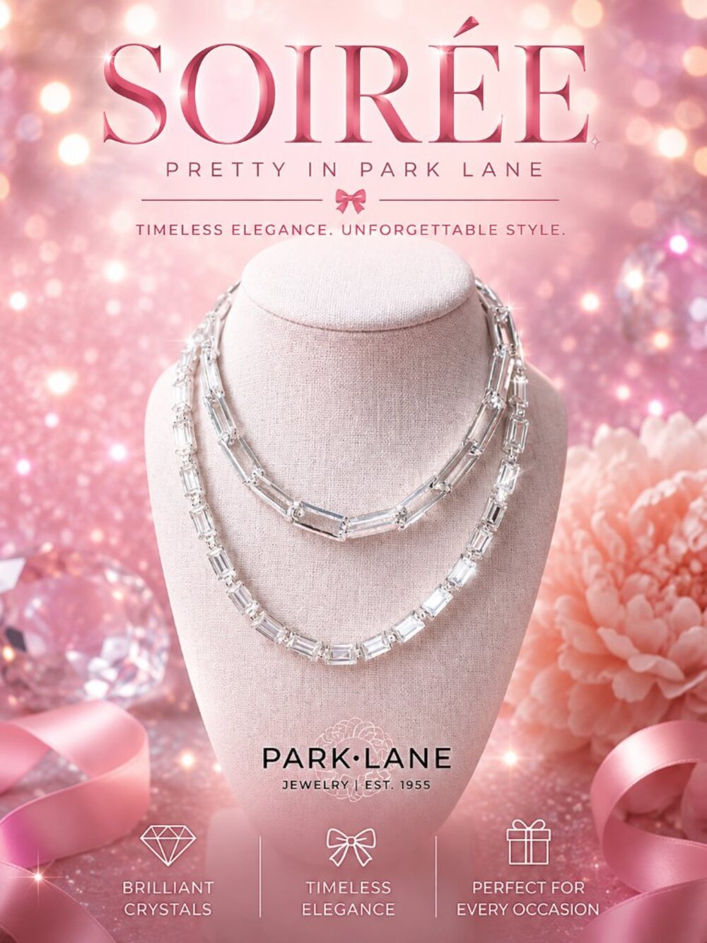 Park Lane Limited Edition Soiree 3 in 1 Tennis Necklace